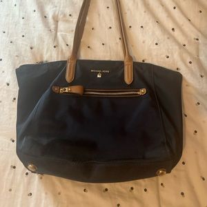 Micheal Kors navy blue large tote bag